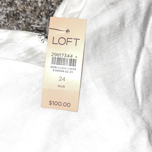 Loft double v neck wide leg white jumpsuit Size 24 - Picture 4 of 7